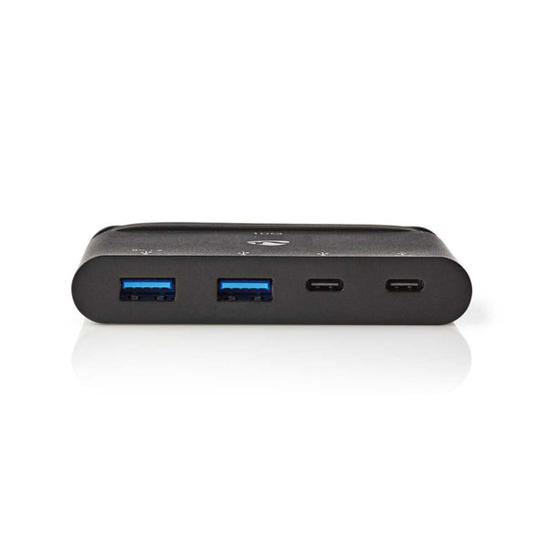 Nedis TCARF250BK Computer Hub Usb-c&trade; 2x Usb-c&trade; / 2x Usb 3.0 (10 G) Voeding: 100 W Zwart