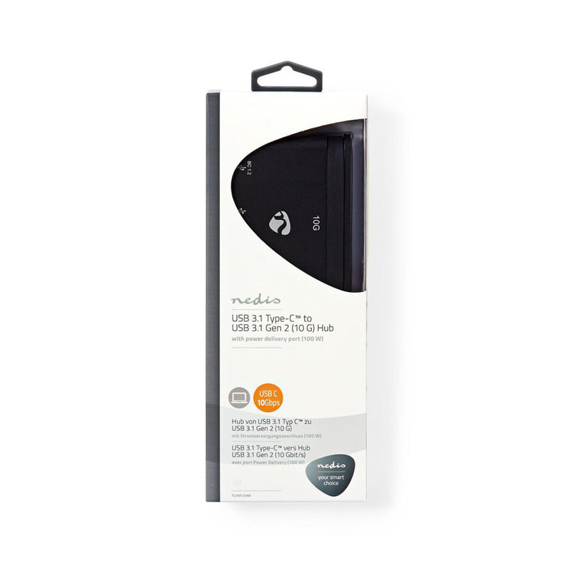 Nedis TCARF250BK Computer Hub Usb-c&trade; 2x Usb-c&trade; / 2x Usb 3.0 (10 G) Voeding: 100 W Zwart