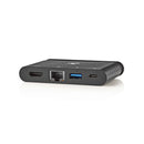Nedis TCARF260BK Computer Hub Usb-c&trade; Usb-c&trade; / Usb 3.0 / Hdmi&trade; / Gigabit-ethernet