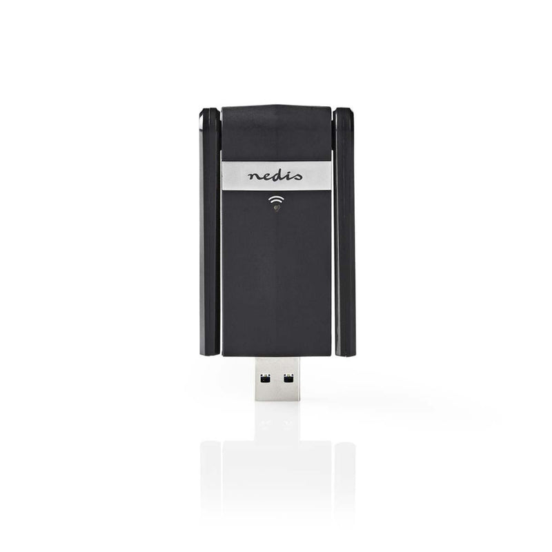 Nedis WSNWA1200BK Netwerkdongle Ac1200 Dual Band Zwart