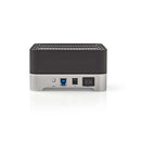 Nedis HDDUDB3300BK Harde Schijf-dockingstation Usb 3.0 Dual Sata 2,5&quot;/3,5&quot; Met Offline-cl