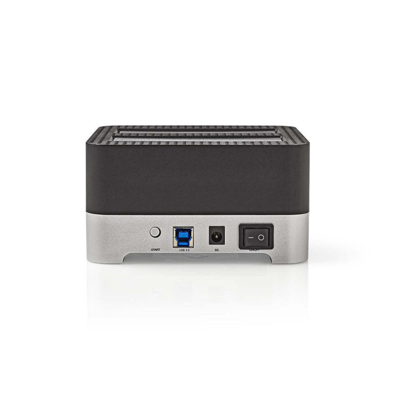 Nedis HDDUDB3300BK Harde Schijf-dockingstation Usb 3.0 Dual Sata 2,5&quot;/3,5&quot; Met Offline-cl