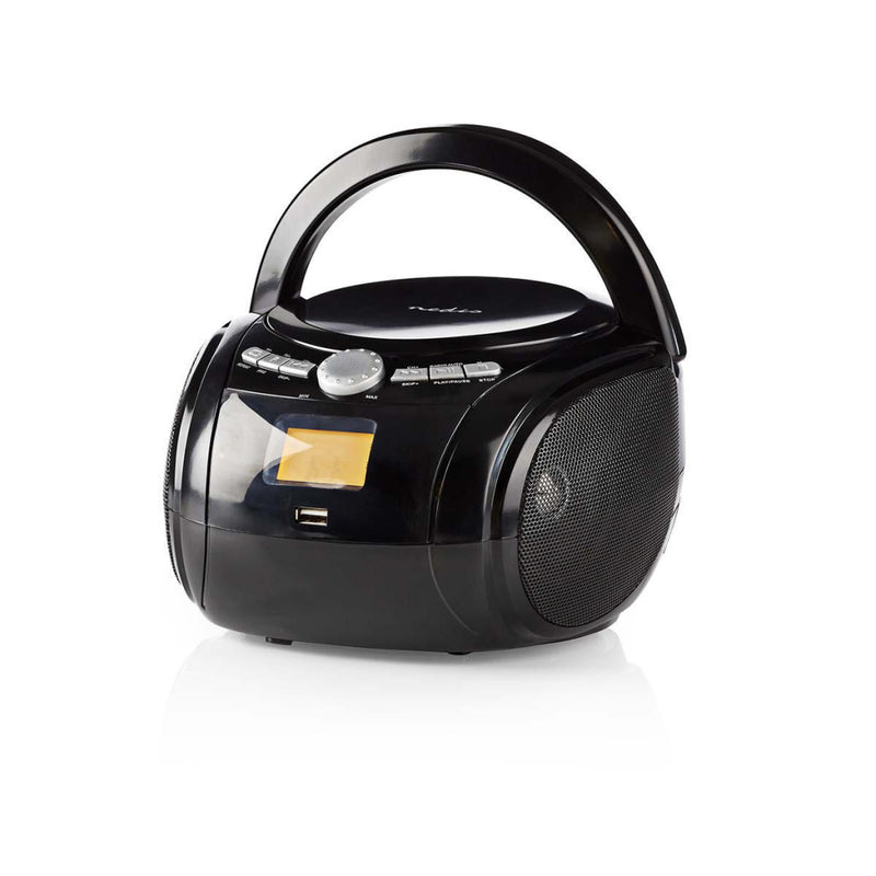 Nedis SPBB100BK Boombox 9 W Bluetooth® Cd-speler / Fm-radio / Usb / Aux Zwart