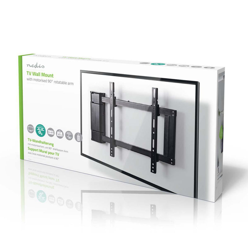 Nedis TVWM5830BK Tv-muurbeugel Met Motor 32-60&quot; Max. 40 Kg Draaihoek Van 90&deg; Afstandsbedie