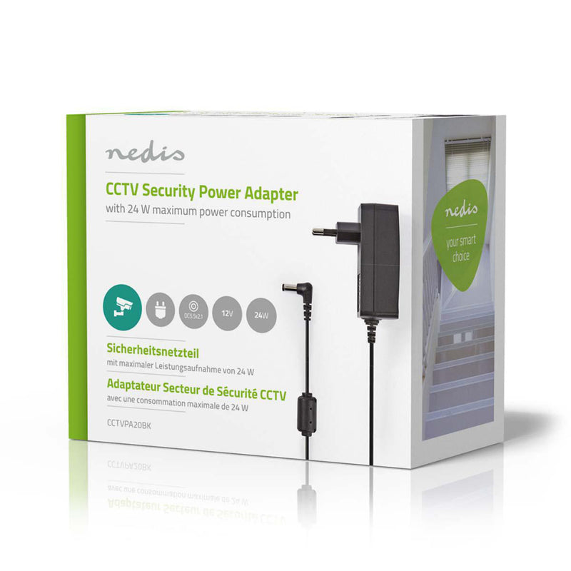 Nedis CCTVPA20BK Cctv-voedingsadapter 12 V Dc 2000 Ma 5,5 X 2,1 Dc-connector