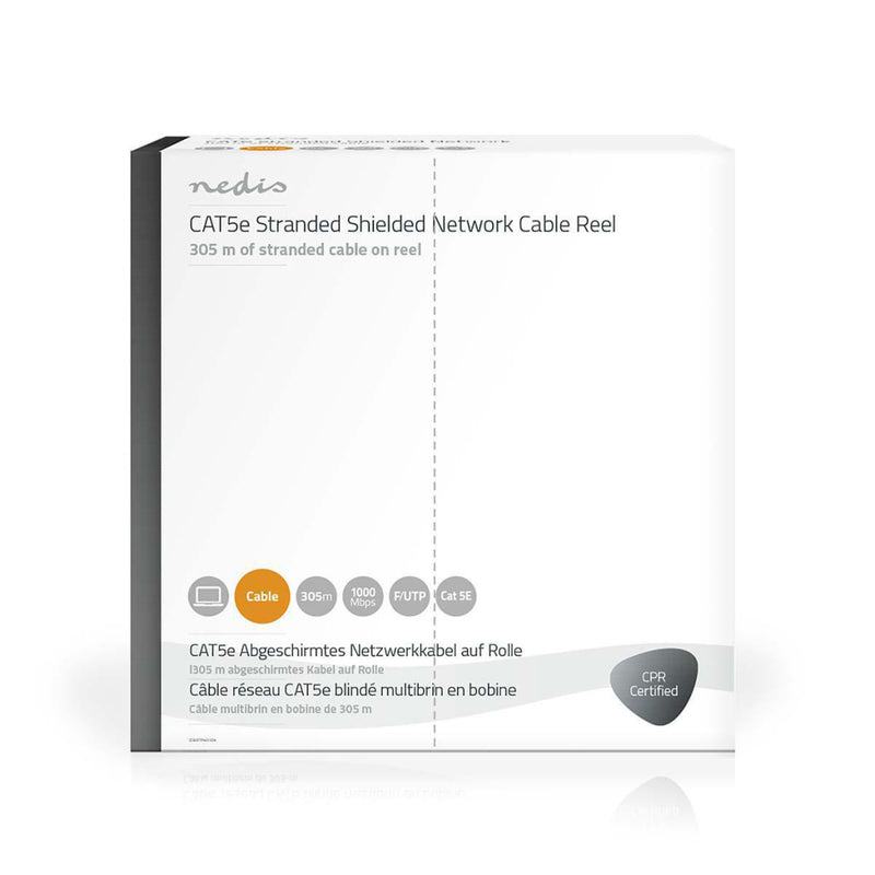 Nedis CCBGFTP5GY305 Netwerkkabel Cat5e F/utp Stranded - 305 M Grijs