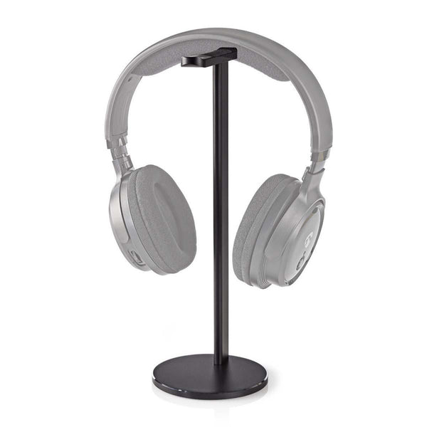 Nedis HPST200BK Standaard Voor Koptelefoon Aluminium Ontwerp Antislipvoetjes 98 X 276 Mm Zwart