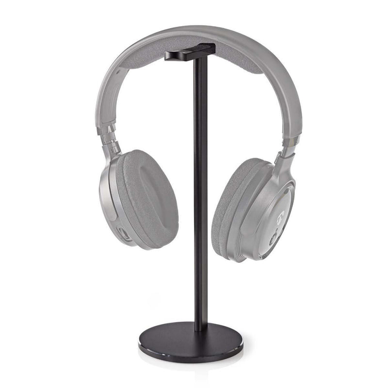 Nedis HPST200BK Standaard Voor Koptelefoon Aluminium Ontwerp Antislipvoetjes 98 X 276 Mm Zwart