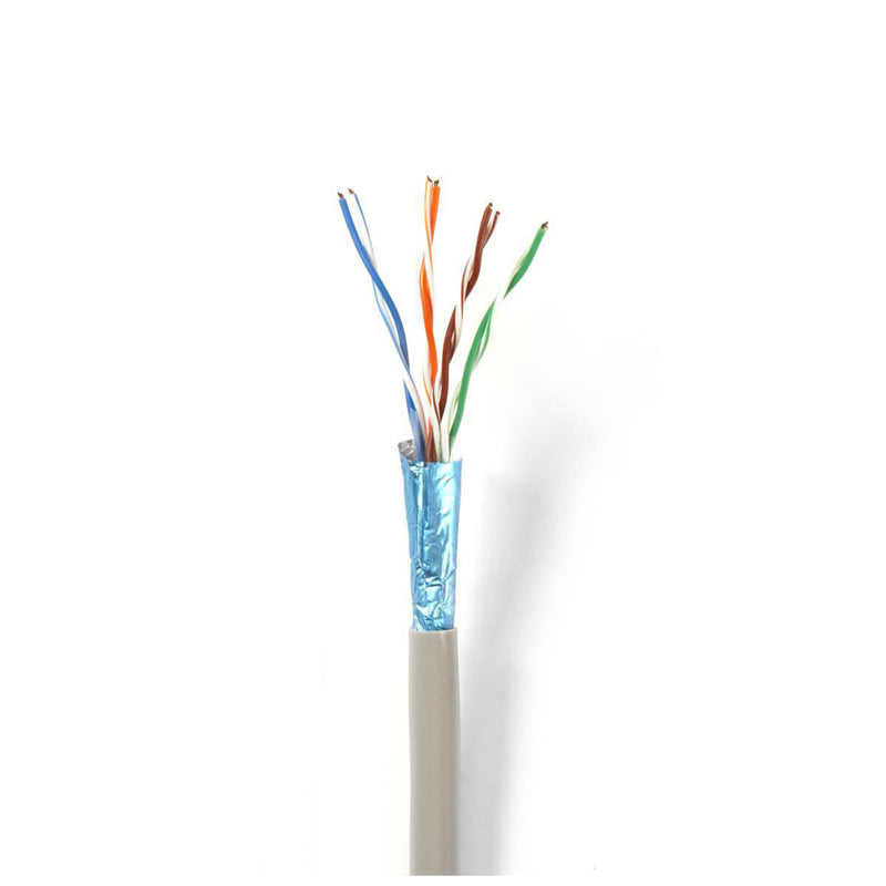 Nedis CCBGFTP5GY100S Netwerkkabel Cat5e F/utp Solid - 100 M Grijs