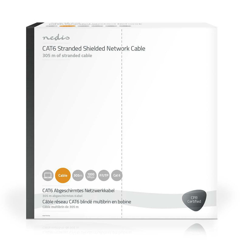 Nedis CCBGFTP6GY305 Netwerkkabel Cat6 F/utp Stranded - 305 M Grijs
