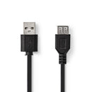 Nedis CCGT60010BK20 Kabel Usb 2.0 A Male - Usb A Female 2,0 M Zwart
