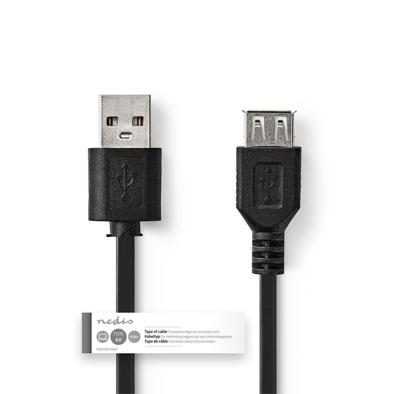 Nedis CCGT60010BK20 Kabel Usb 2.0 A Male - Usb A Female 2,0 M Zwart