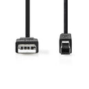Nedis CCGT60100BK20 Kabel Usb 2.0 A Male - Usb-b Male 2,0 M Zwart