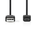 Nedis CCGT60500BK10 Kabel Usb 2.0 A Male - Micro B Male 1,0 M Zwart