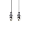 Nedis COTH23020GY15 Stereo-audiokabel 6,35 Mm Male 6,35 Mm Male Vernikkeld 1.50 M Rond Donkergrijs