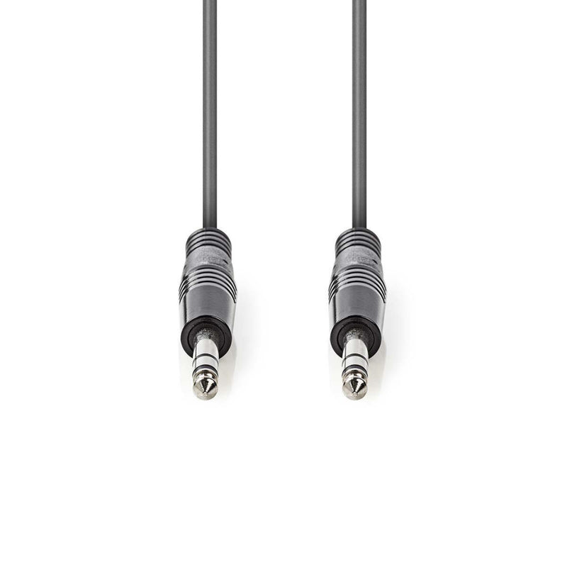 Nedis COTH23020GY15 Stereo-audiokabel 6,35 Mm Male 6,35 Mm Male Vernikkeld 1.50 M Rond Donkergrijs