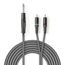 Nedis COTH23300GY15 Stereo Audiokabel 6,35 Mm Male - 2x Rca Male 1,5 M Grijs
