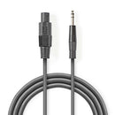 Nedis COTH16200GY50 Luidsprekerkabel 1,5 Mm&sup2; Luidspreker 2-pins Female - 6,35 Mm Male 5,0 M Gr