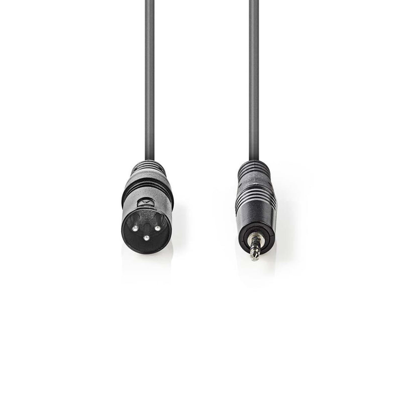 Nedis COTH15300GY30 Xlr-audiokabel Xlr 3-pins Male - 3,5 Mm Male 3,0 M Grijs