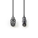 Nedis COTH15320GY10 Gebalanceerde Xlr-audiokabel Xlr 3-pins Female - 3,5 Mm Male 1,0 M Grijs
