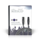 Nedis COTG15012GY100 Digitale Dmx-kabel 110 Ohm Xlr 3-pins Male - Xlr 3-pins Female 10 M Grijs