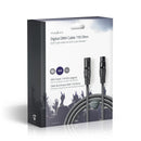 Nedis COTG15012GY100 Digitale Dmx-kabel 110 Ohm Xlr 3-pins Male - Xlr 3-pins Female 10 M Grijs