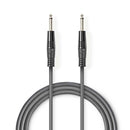Nedis COTH23000GY15 Mono-audiokabel 6,35 Mm Male 6,35 Mm Male Vernikkeld 1.50 M Rond Pvc