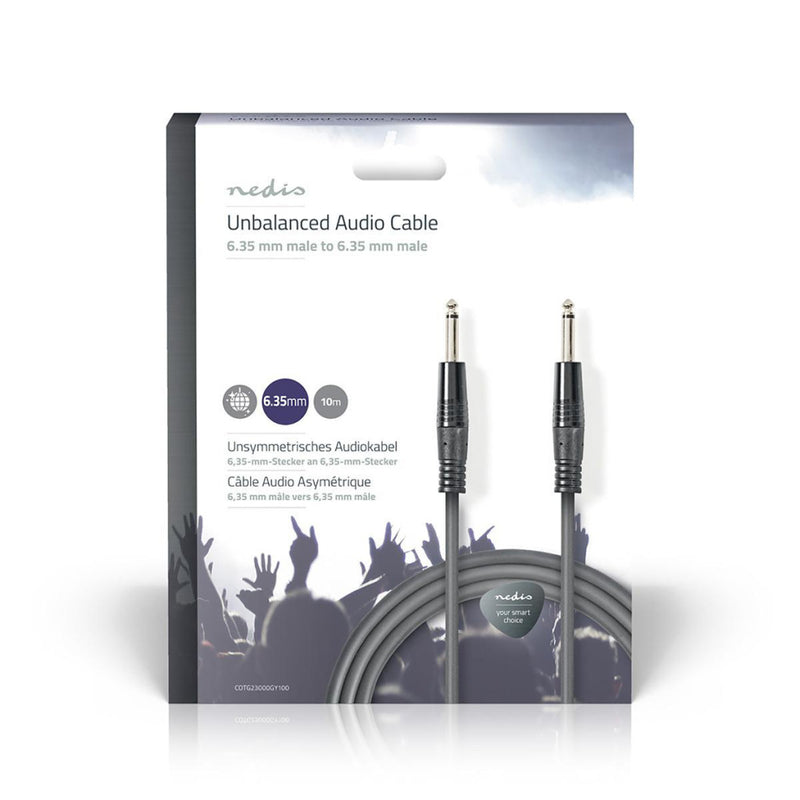 Nedis COTG23000GY100 Ongebalanceerde Audiokabel 6,35 Mm Male - 6,35 Mm Male 10 M Grijs
