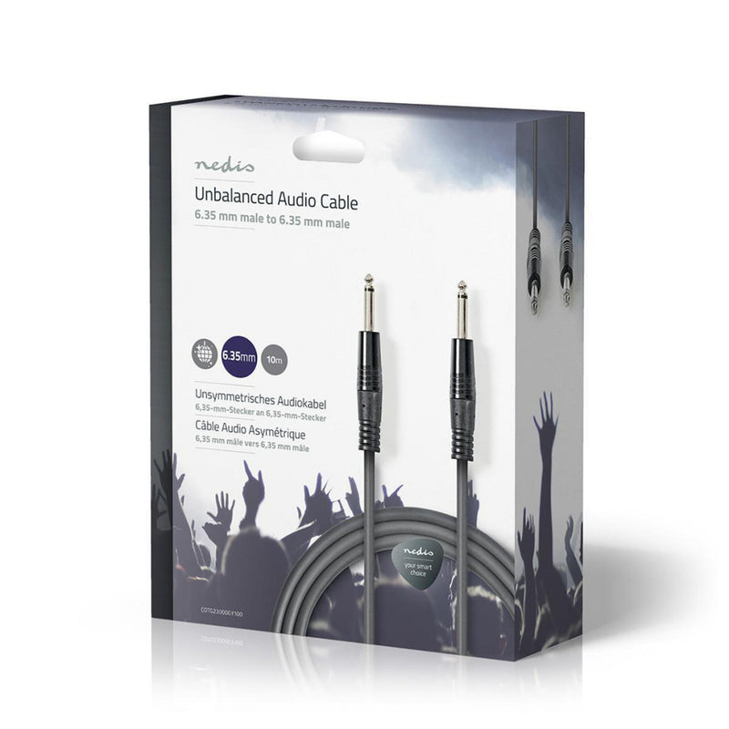 Nedis COTG23000GY100 Ongebalanceerde Audiokabel 6,35 Mm Male - 6,35 Mm Male 10 M Grijs