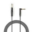 Nedis COTH23005GY15 Ongebalanceerde Audiokabel 6,35 Mm Male - 6,35 Mm Male Haaks 1,5 M Grijs