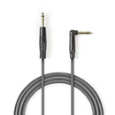 Nedis COTH23005GY30 Ongebalanceerde Audiokabel 6,35 Mm Male - 6,35 Mm Male Haaks 3,0 M Grijs