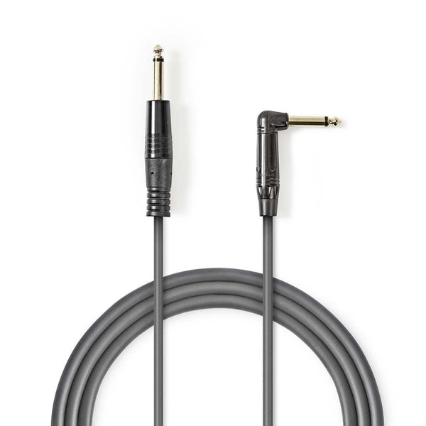 Nedis COTH23005GY30 Ongebalanceerde Audiokabel 6,35 Mm Male - 6,35 Mm Male Haaks 3,0 M Grijs