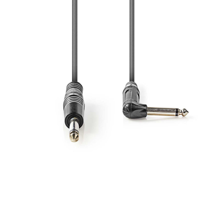 Nedis COTH23005GY30 Ongebalanceerde Audiokabel 6,35 Mm Male - 6,35 Mm Male Haaks 3,0 M Grijs