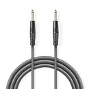 Nedis COTG23050GY100 Kabel Voor Monoluidspreker 6,35 Mm Male - 6,35 Mm Male 10 M Grijs