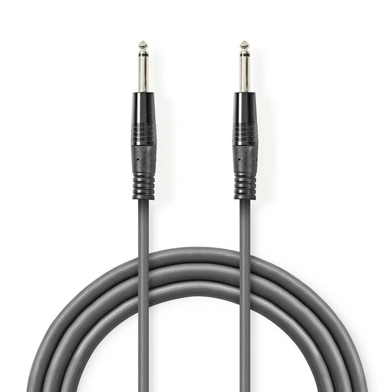 Nedis COTG23050GY100 Kabel Voor Monoluidspreker 6,35 Mm Male - 6,35 Mm Male 10 M Grijs