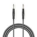 Nedis COTH23050GY30 Kabel Voor Monoluidspreker 6,35 Mm Male - 6,35 Mm Male 3,0 M Grijs