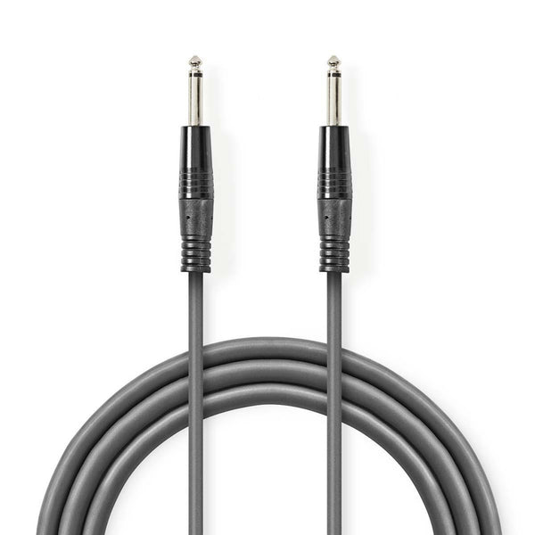 Nedis COTH23050GY50 Kabel Voor Monoluidspreker 6,35 Mm Male - 6,35 Mm Male 5,0 M Grijs