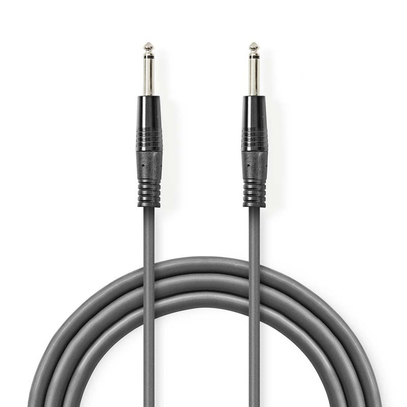 Nedis COTH23050GY50 Kabel Voor Monoluidspreker 6,35 Mm Male - 6,35 Mm Male 5,0 M Grijs
