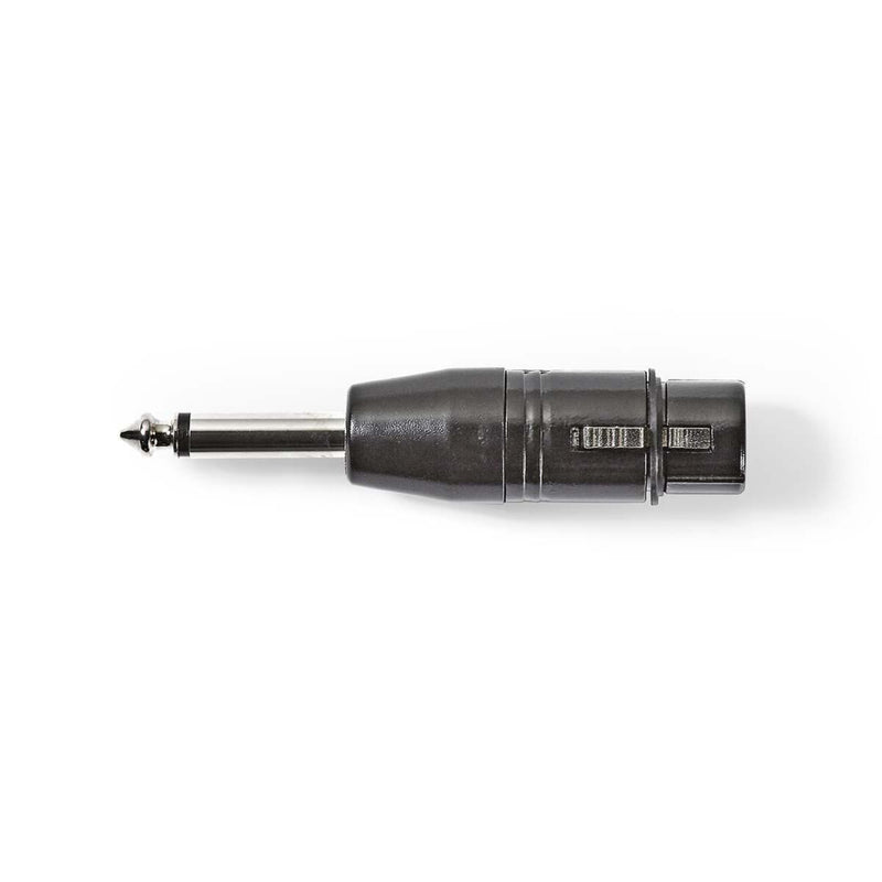 Nedis COTP15940BK Xlr-adapter Mono Xlr 3-pins Female - 6,35 Mm Male Zwart