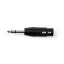 Nedis COTP15941BK Xlr-adapter Stereo Xlr 3-pins Female - 6,35 Mm Male Zwart
