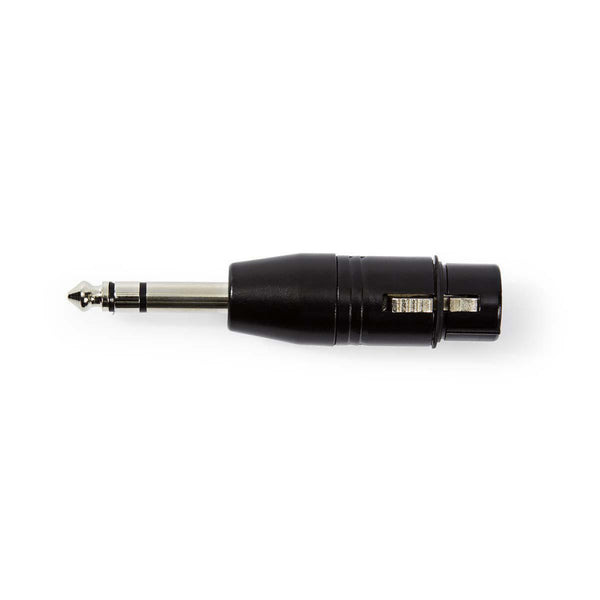 Nedis COTP15941BK Xlr-adapter Stereo Xlr 3-pins Female - 6,35 Mm Male Zwart