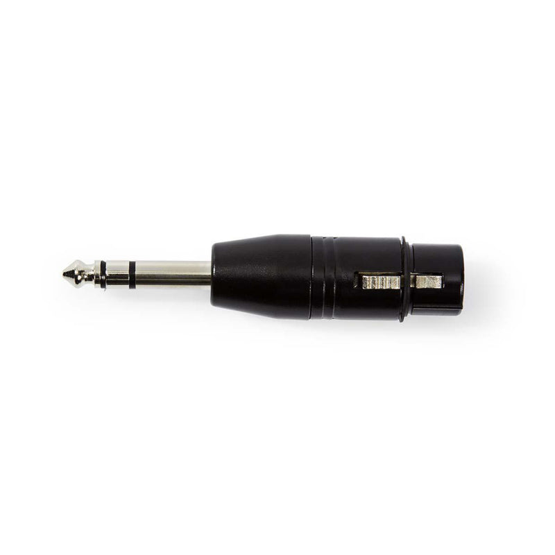 Nedis COTP15941BK Xlr-adapter Stereo Xlr 3-pins Female - 6,35 Mm Male Zwart