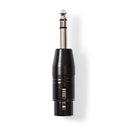 Nedis COTP15941BK Xlr-adapter Stereo Xlr 3-pins Female - 6,35 Mm Male Zwart