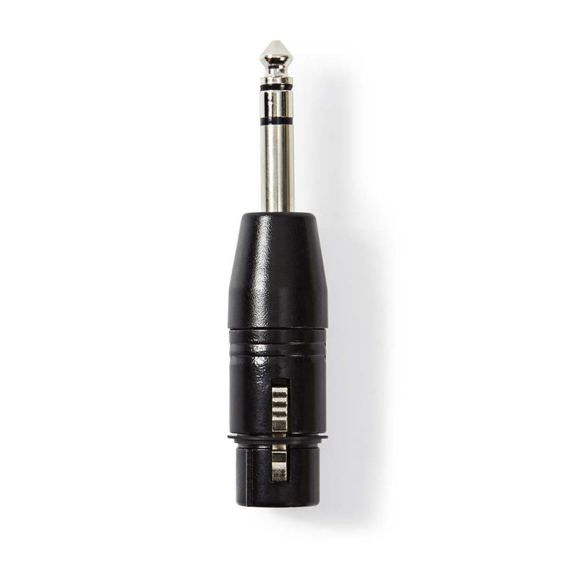 Nedis COTP15941BK Xlr-adapter Stereo Xlr 3-pins Female - 6,35 Mm Male Zwart