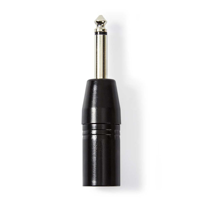 Nedis COTP15942BK Xlr-adapter Mono Xlr 3-pins Male - 6,35 Mm Male Zwart