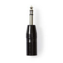 Nedis COTP15943BK Xlr-adapter Stereo Xlr 3-pins Male - 6,35 Mm Male Zwart