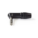 Nedis COTP23903BK Audioconnector Stereo 6,35 Mm Male Haaks Zwart