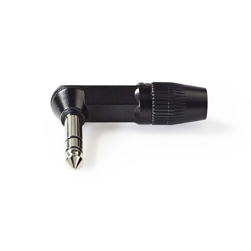 Nedis COTP23903BK Audioconnector Stereo 6,35 Mm Male Haaks Zwart