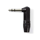 Nedis COTP23903BK Audioconnector Stereo 6,35 Mm Male Haaks Zwart