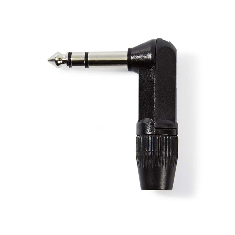 Nedis COTP23903BK Audioconnector Stereo 6,35 Mm Male Haaks Zwart